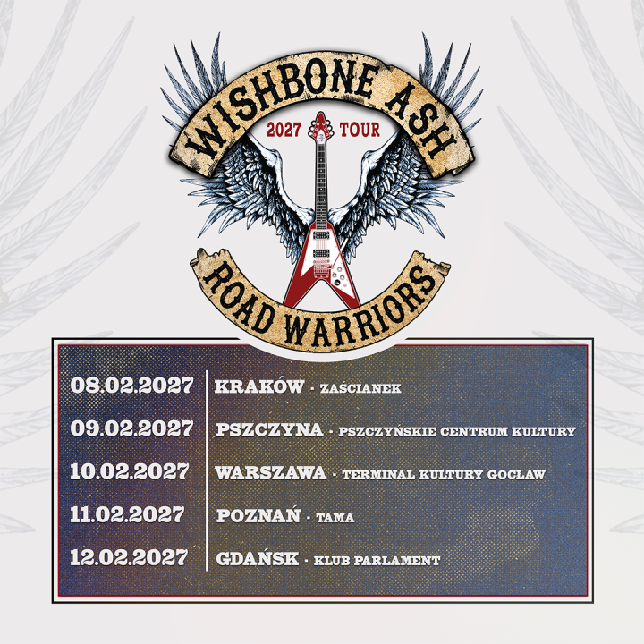 Bilet Kolekcjonerski WISHBONE ASH – Gdańsk, Klub Parlament, 12.02.2027